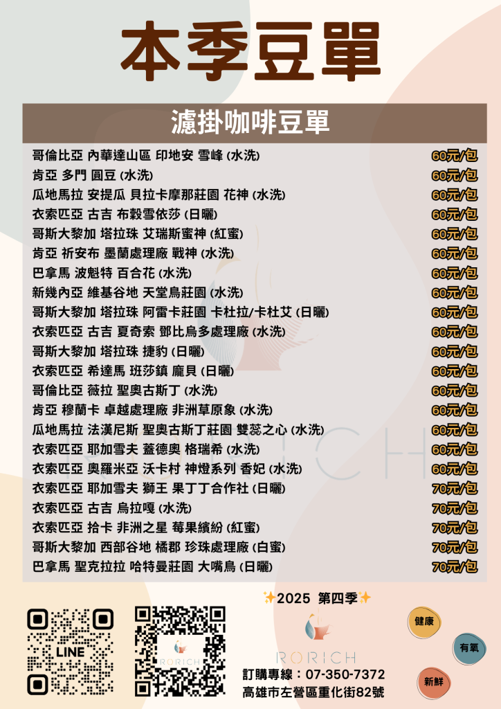 2025Q4 濾掛咖啡豆單直